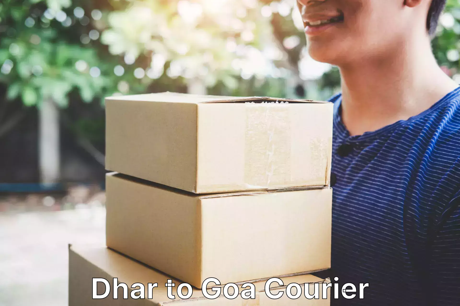 Return courier service Dhar to Ponda