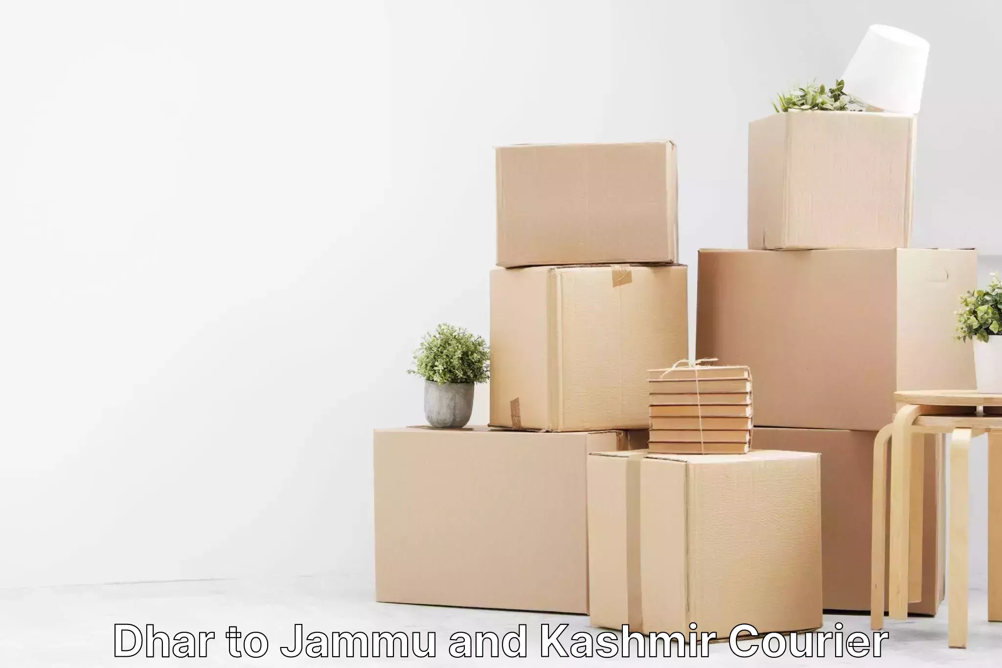 Online courier booking in Dhar to Jammu