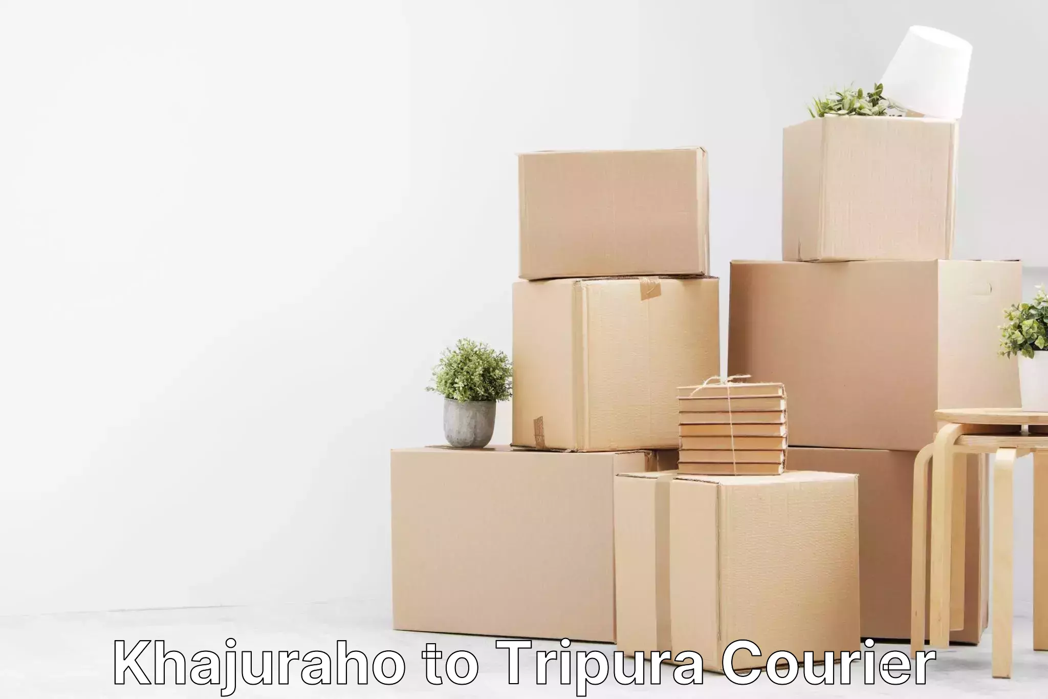 Custom courier rates Khajuraho to Tripura