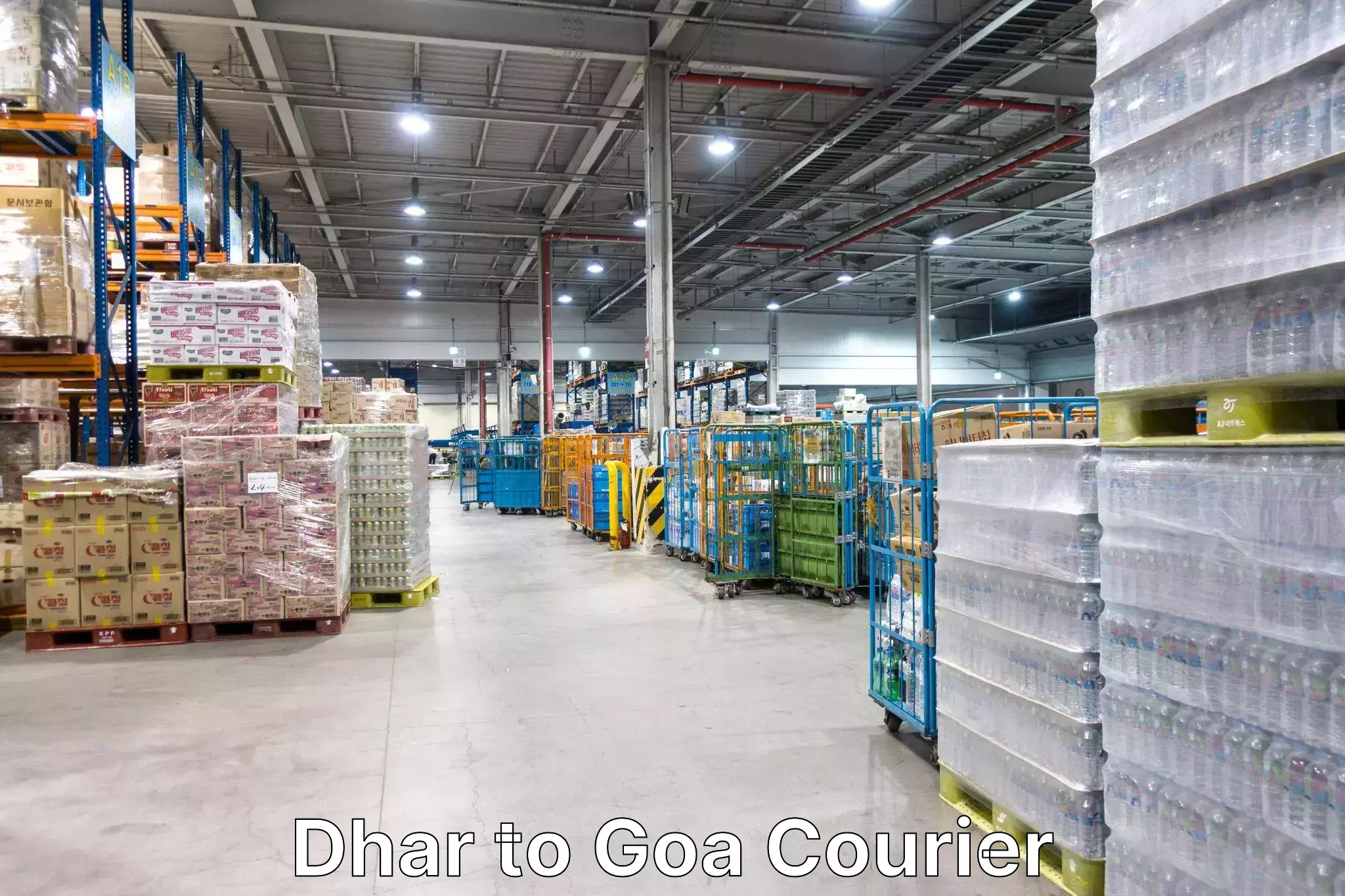 International courier networks Dhar to Panjim