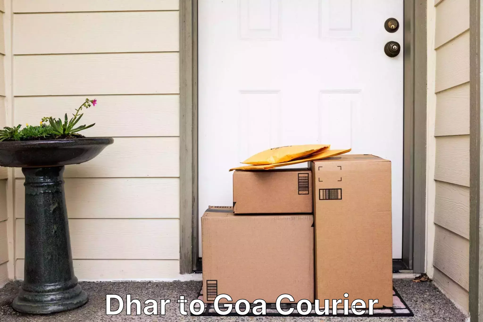 Customizable shipping options Dhar to Goa