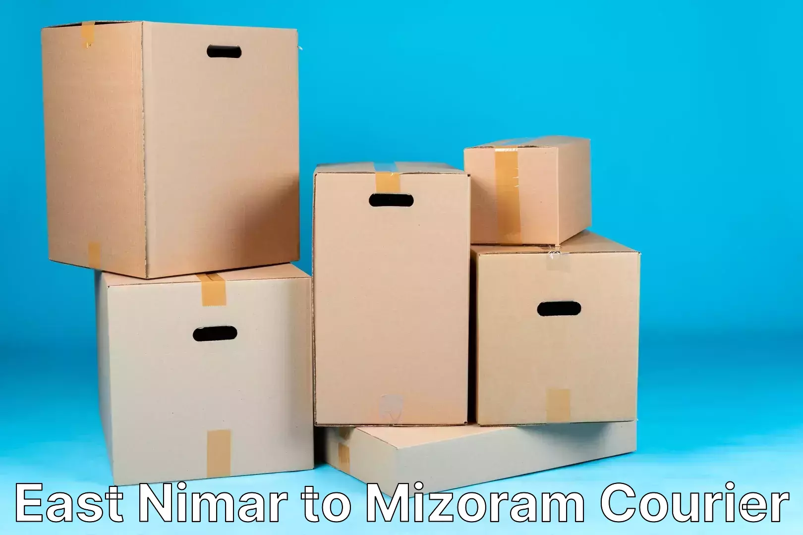 Express package handling East Nimar to Mizoram