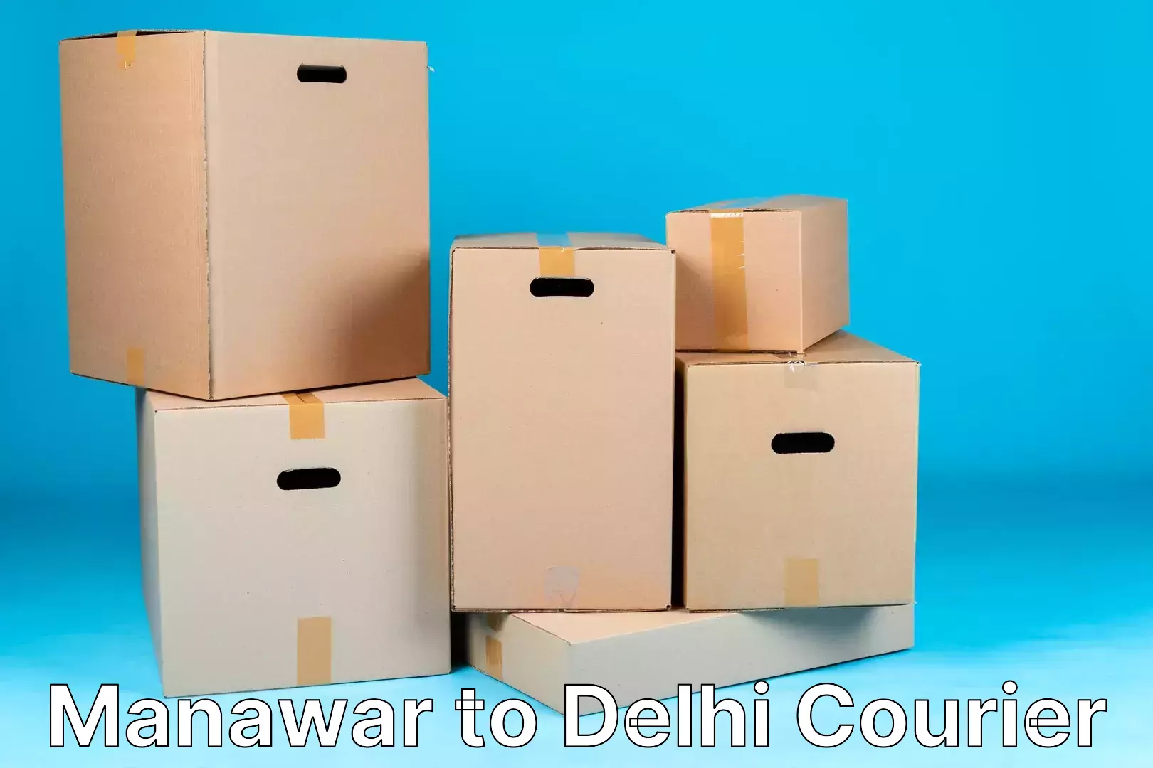 Pharmaceutical courier Manawar to Delhi