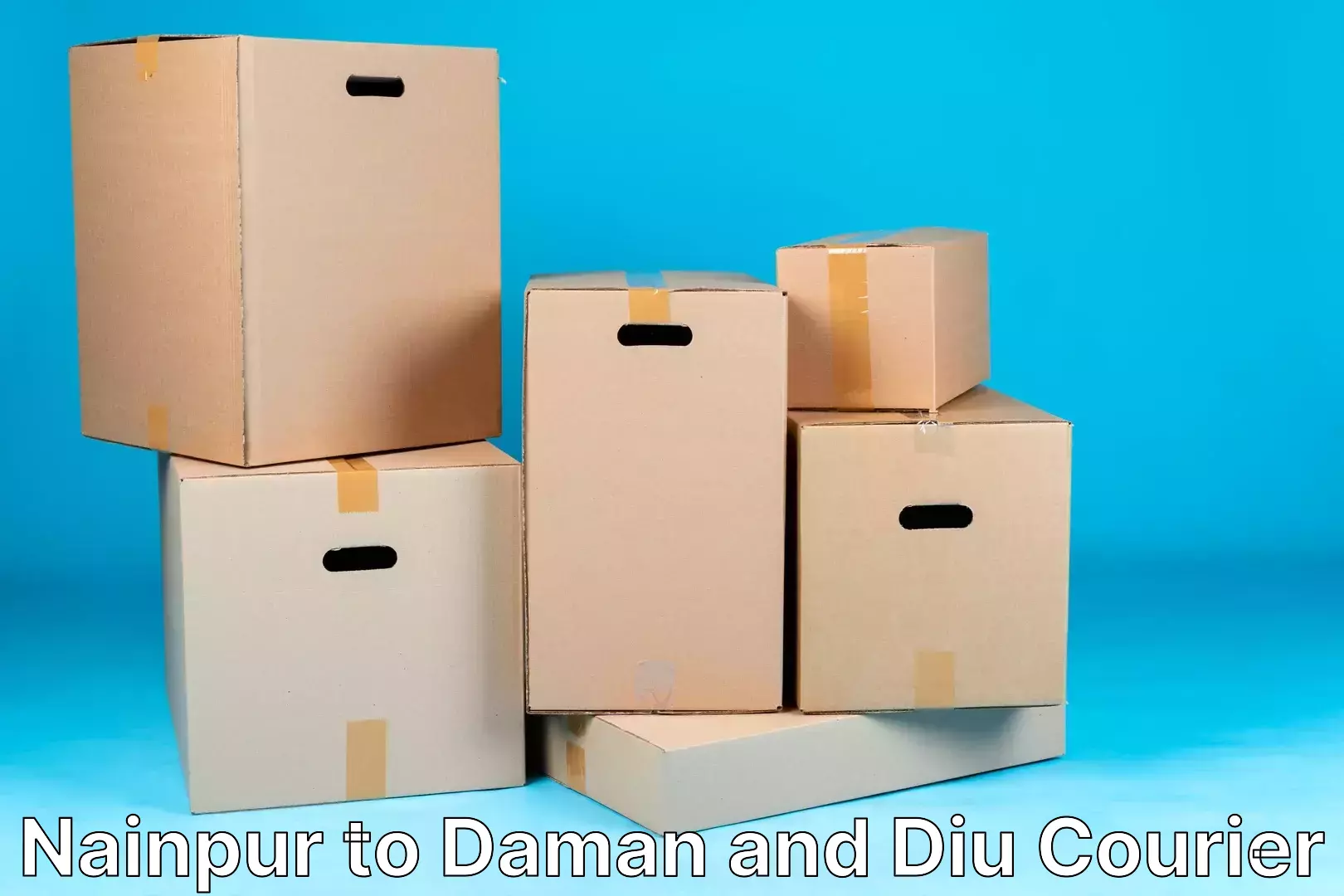 Affordable parcel rates Nainpur to Daman and Diu