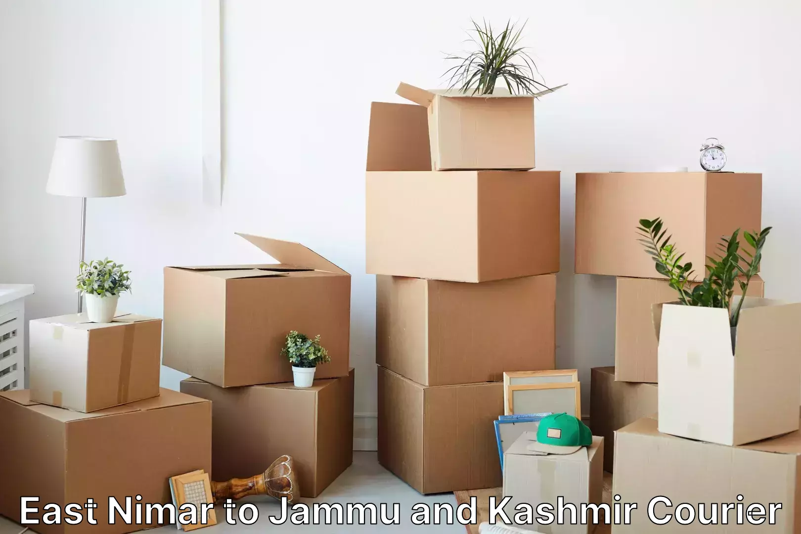 Next-day delivery options East Nimar to Jammu and Kashmir