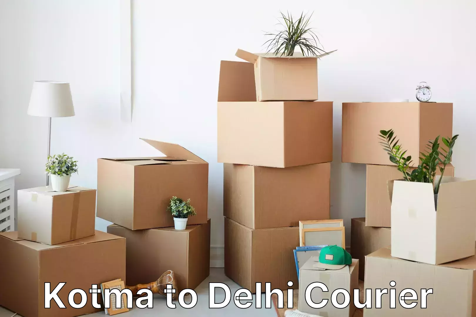 Fastest parcel delivery Kotma to Delhi