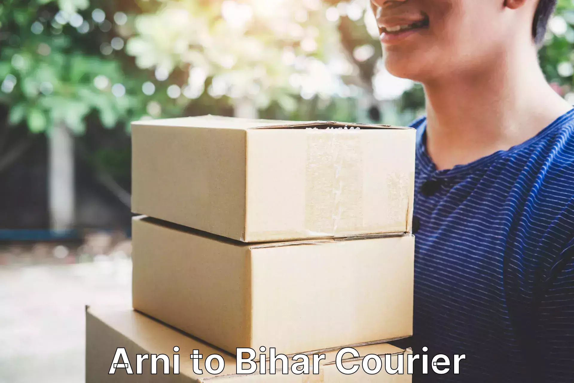 Round trip baggage courier Arni to Khagaria