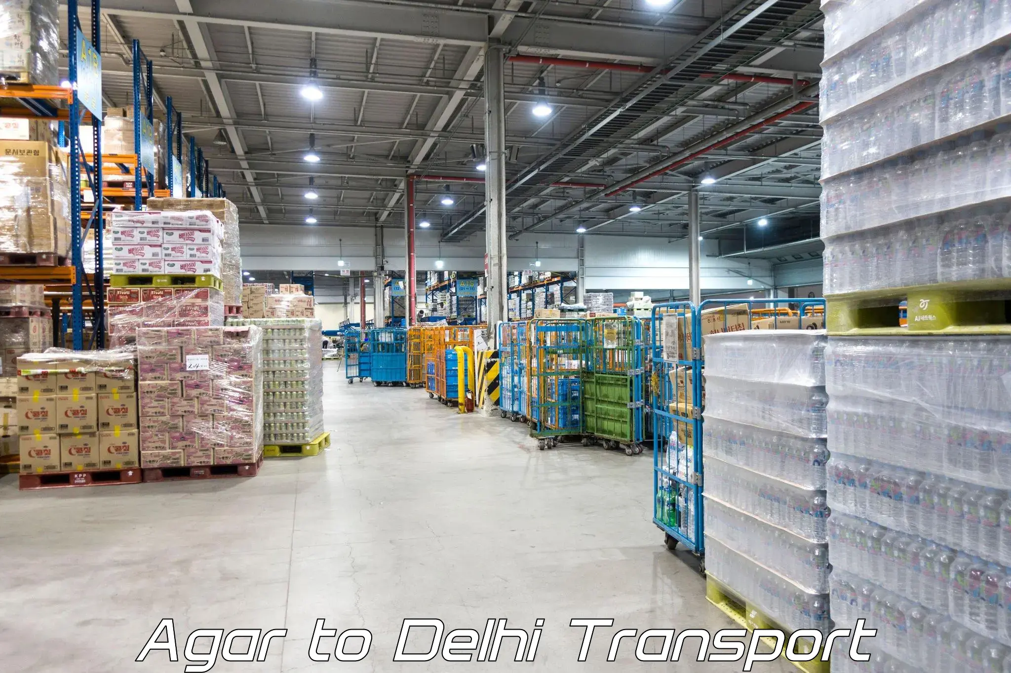 Daily parcel service transport in Agar to Delhi