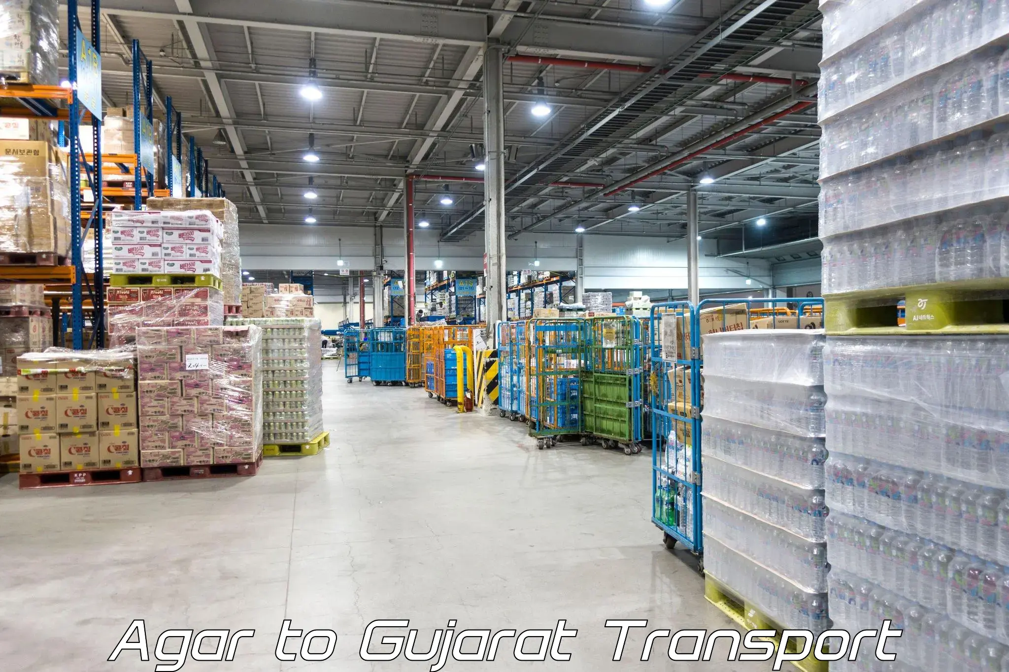 Goods transport services in Agar to Kalol Gujarat